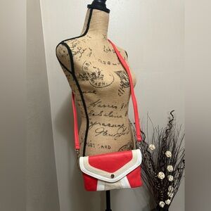 Grace Adele Stylish orange and White Crossbody Bag